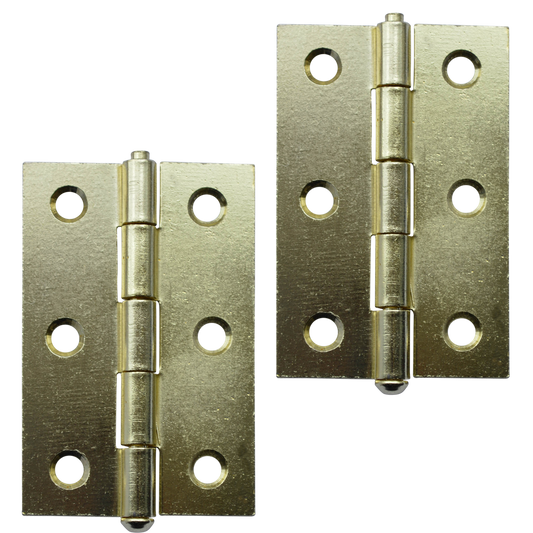 ASEC 75mm Loose Pin Butt Hinges Electro Brass