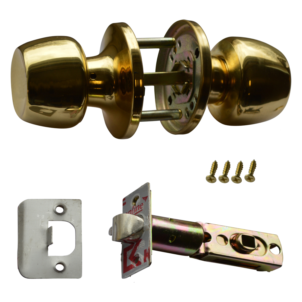 ASEC Passage Knobset Polished Brass