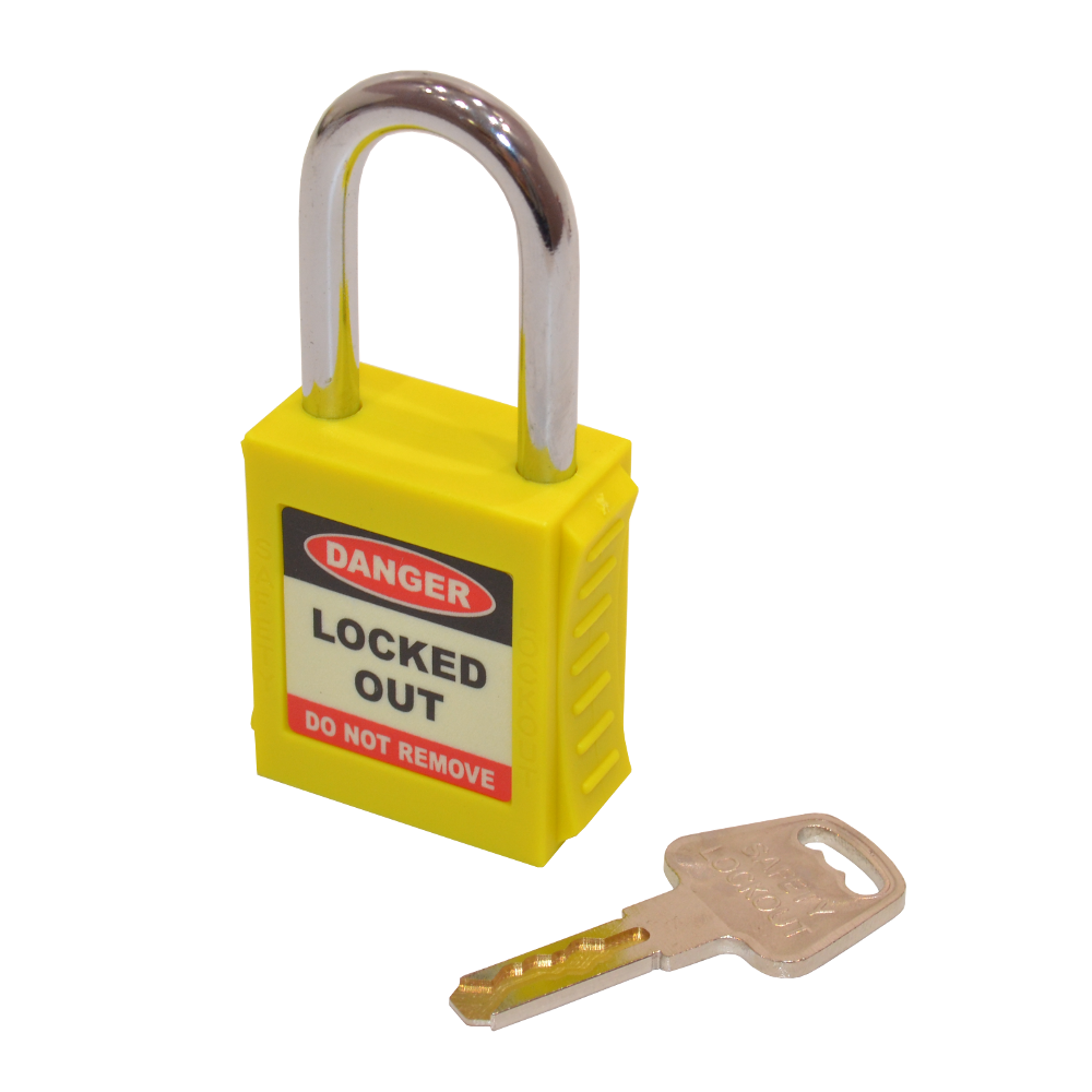 ASEC Safety Lockout Tagout Padlock Yellow