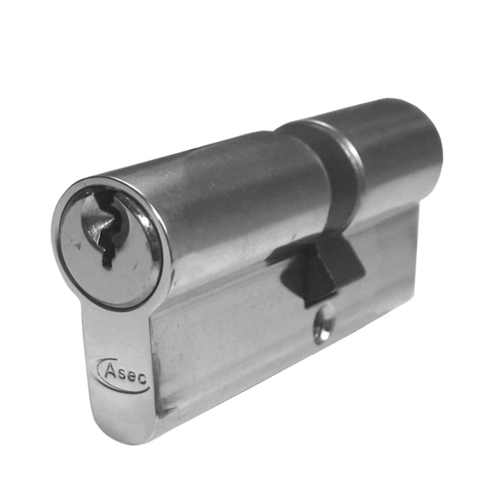 ASEC 5-Pin Euro Double Cylinder 60mm 30/30 25/10/25 Keyed To Differ - Nickel Plated