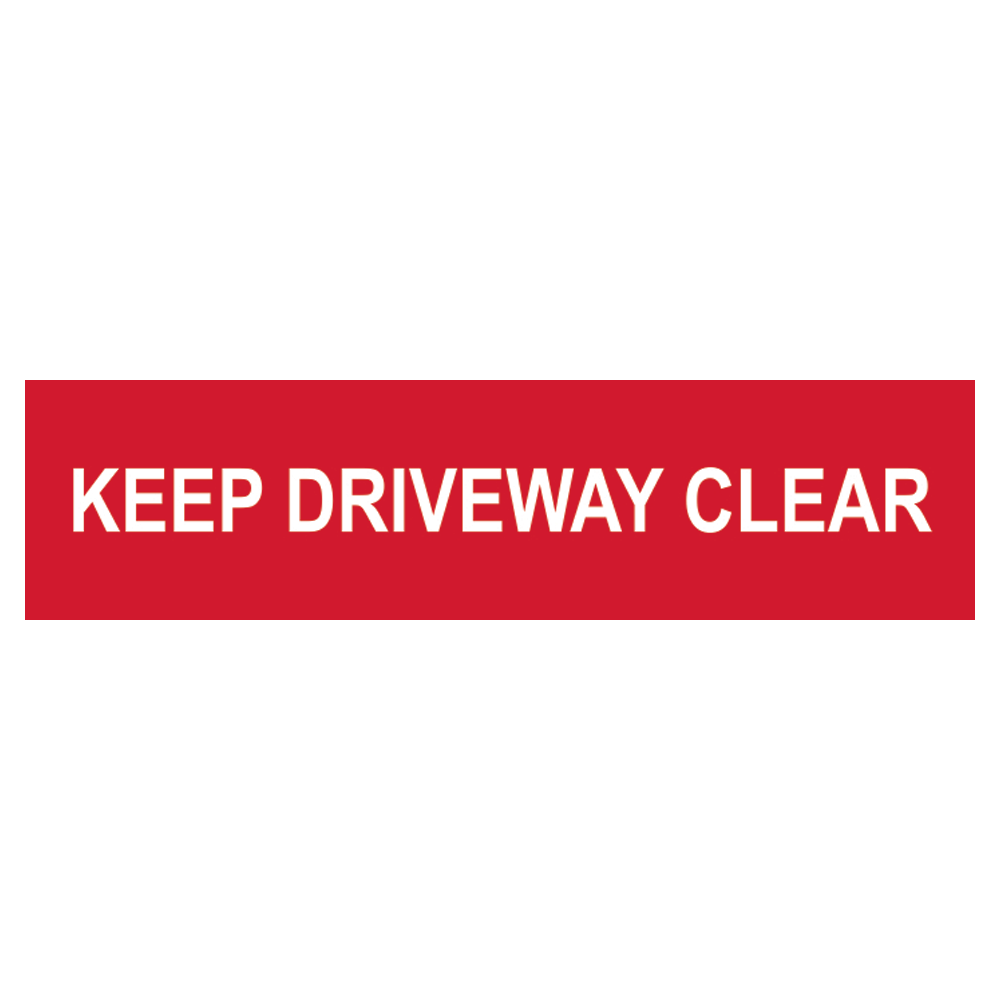 ASEC Keep Driveway Clear Sign 200mm x 50mm 200mm x 50mm - Red & White