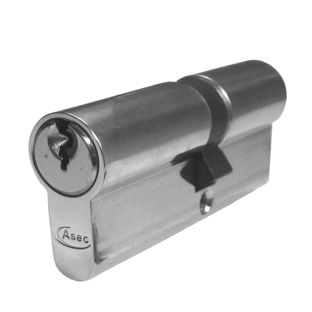 ASEC 5-Pin Euro Double Cylinder 70mm 35/35 30/10/30 Keyed To Differ - Nickel Plated