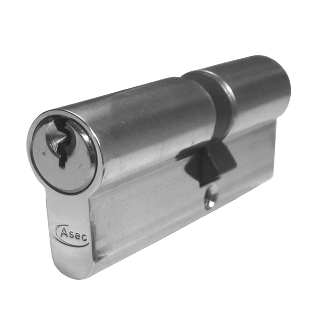 ASEC 5-Pin Euro Double Cylinder 75mm 35/40 30/10/35 Keyed To Differ - Nickel Plated