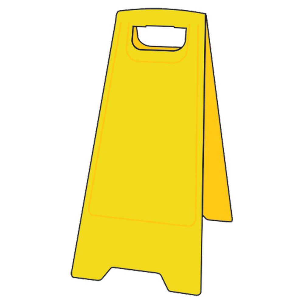 ASEC Heavy Duty Yellow A Board 60cm - Yellow