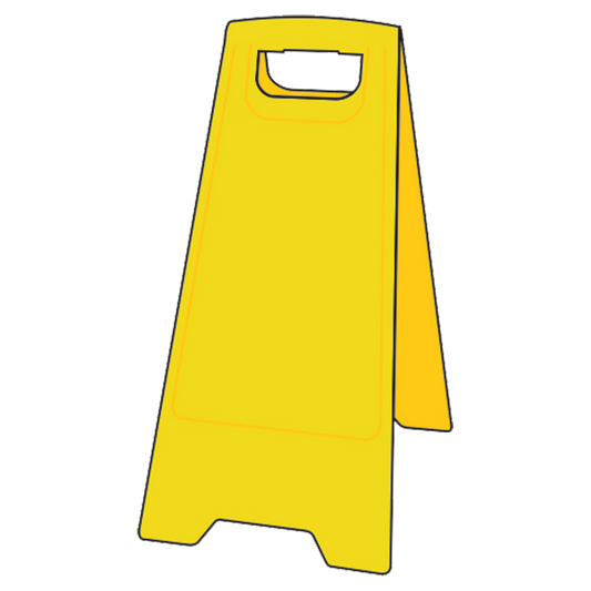 ASEC Heavy Duty Yellow A Board 60cm - Yellow