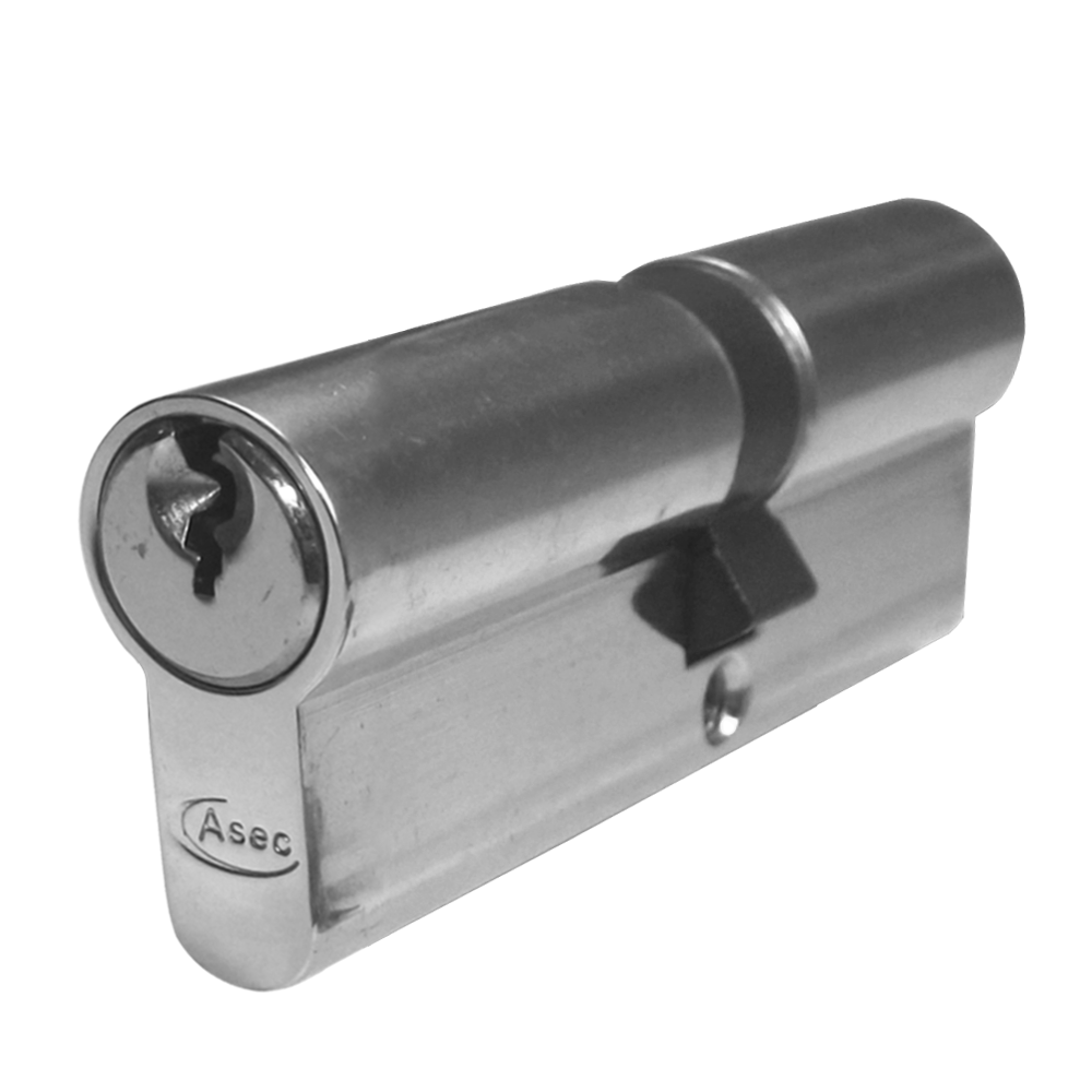 ASEC 5-Pin Euro Double Cylinder 80mm 40/40 35/10/35 Keyed To Differ - Nickel Plated