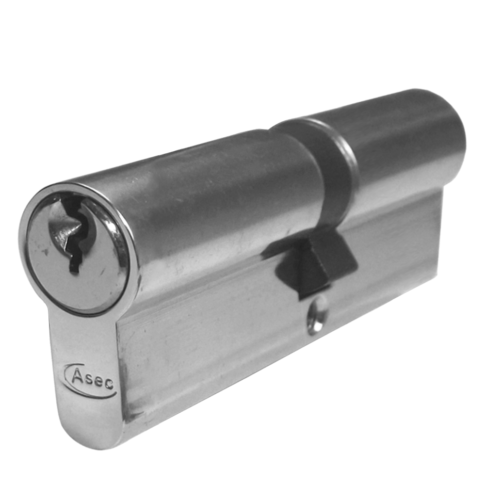 ASEC 5-Pin Euro Double Cylinder 90mm 45/45 40/10/40 Keyed To Differ - Nickel Plated