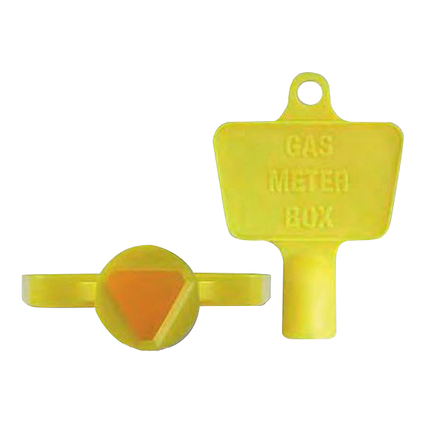 ASEC Yellow Plastic Meter Box Key Yellow