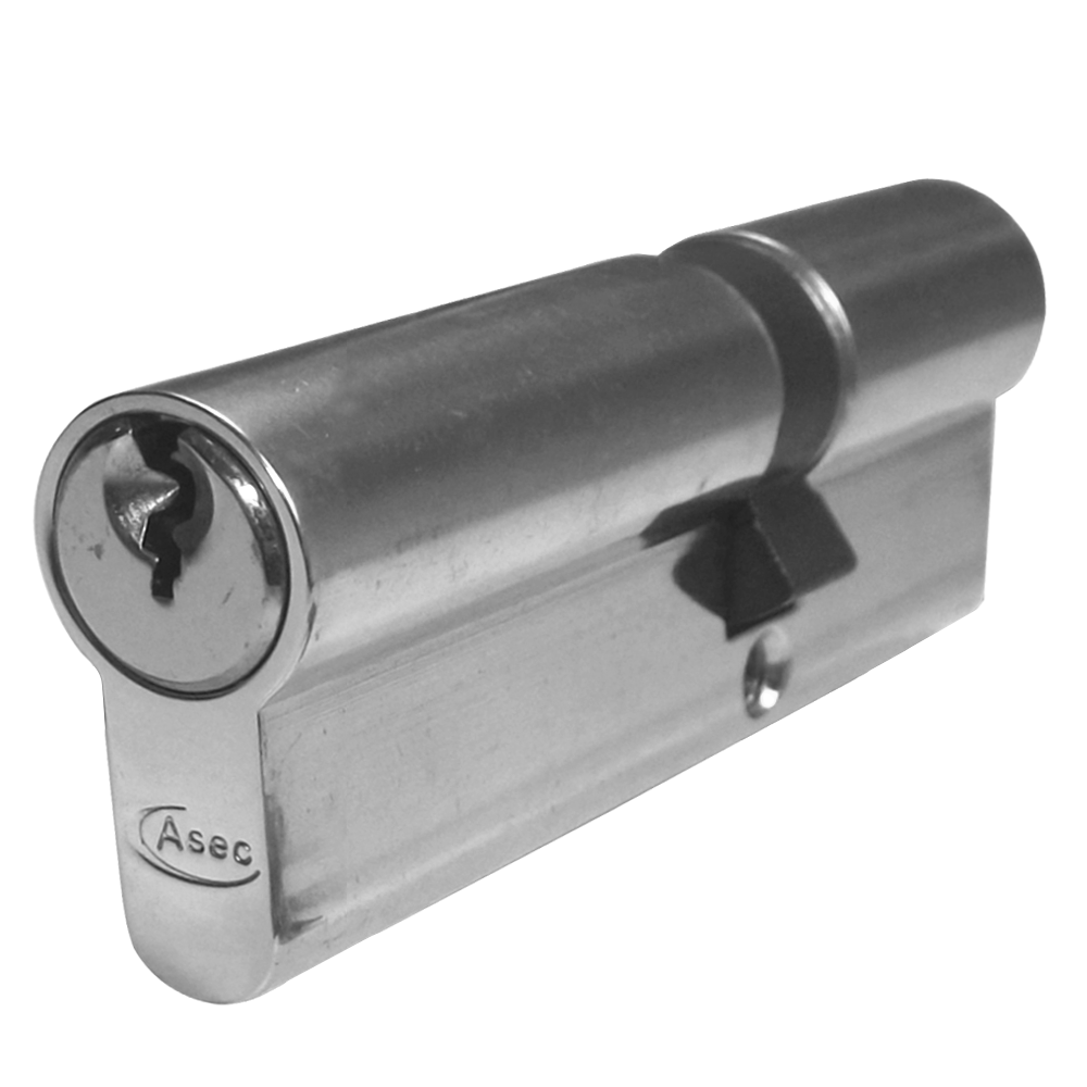 ASEC 5-Pin Euro Double Cylinder 90mm 35/55 30/10/50 Keyed To Differ - Nickel Plated