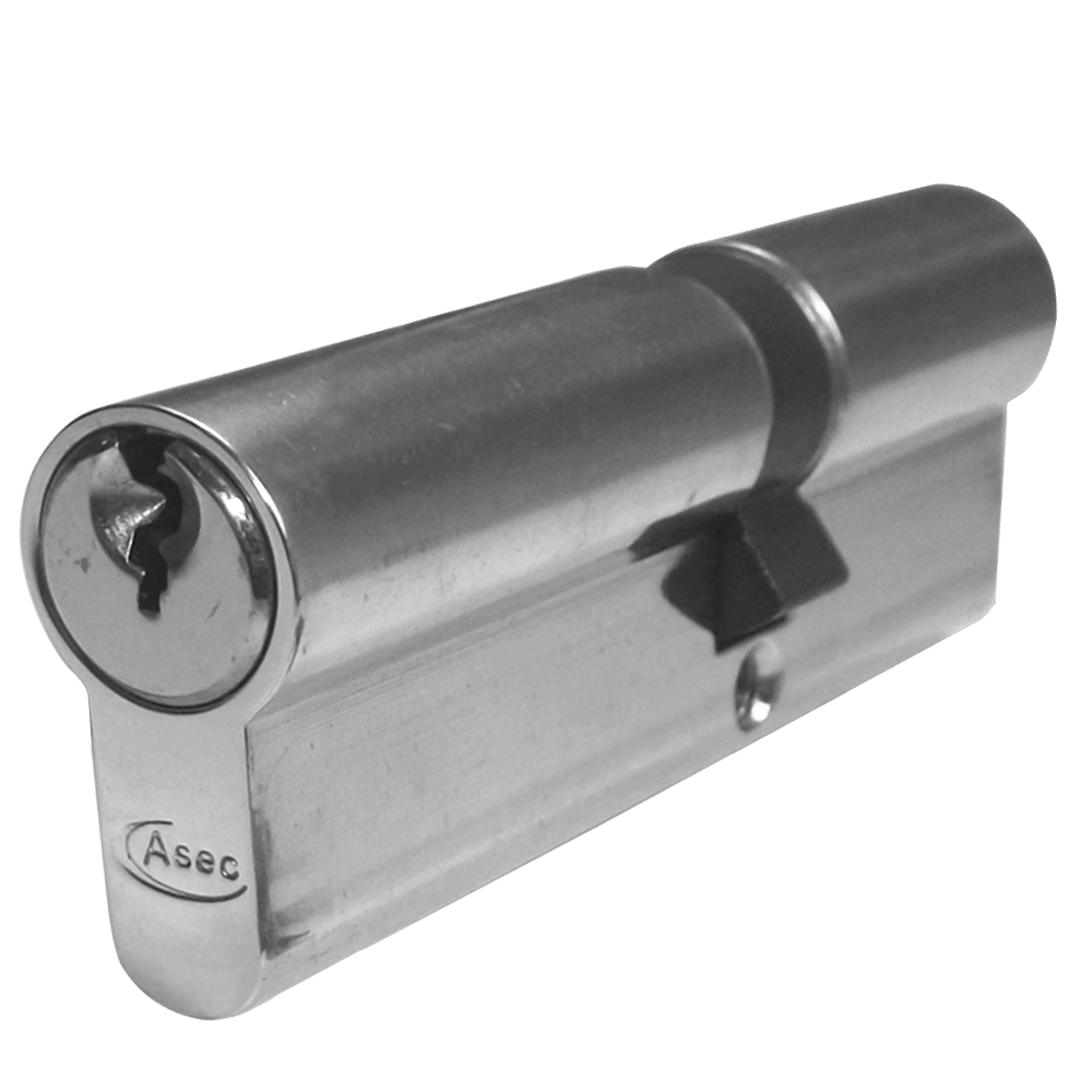 ASEC 5-Pin Euro Double Cylinder 95mm 40/55 35/10/50 Keyed To Differ - Nickel Plated