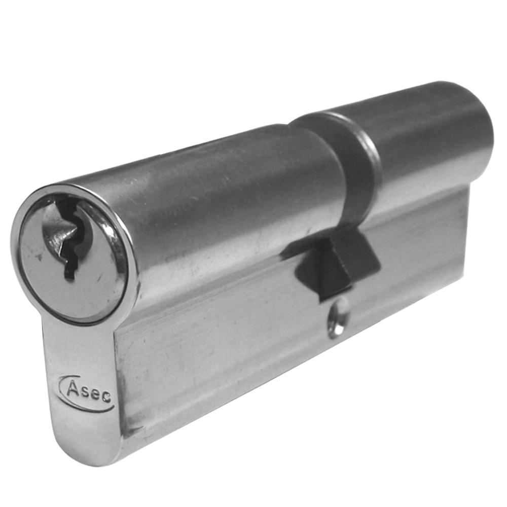 ASEC 5-Pin Euro Double Cylinder 95mm 45/50 40/10/45 Keyed To Differ - Nickel Plated