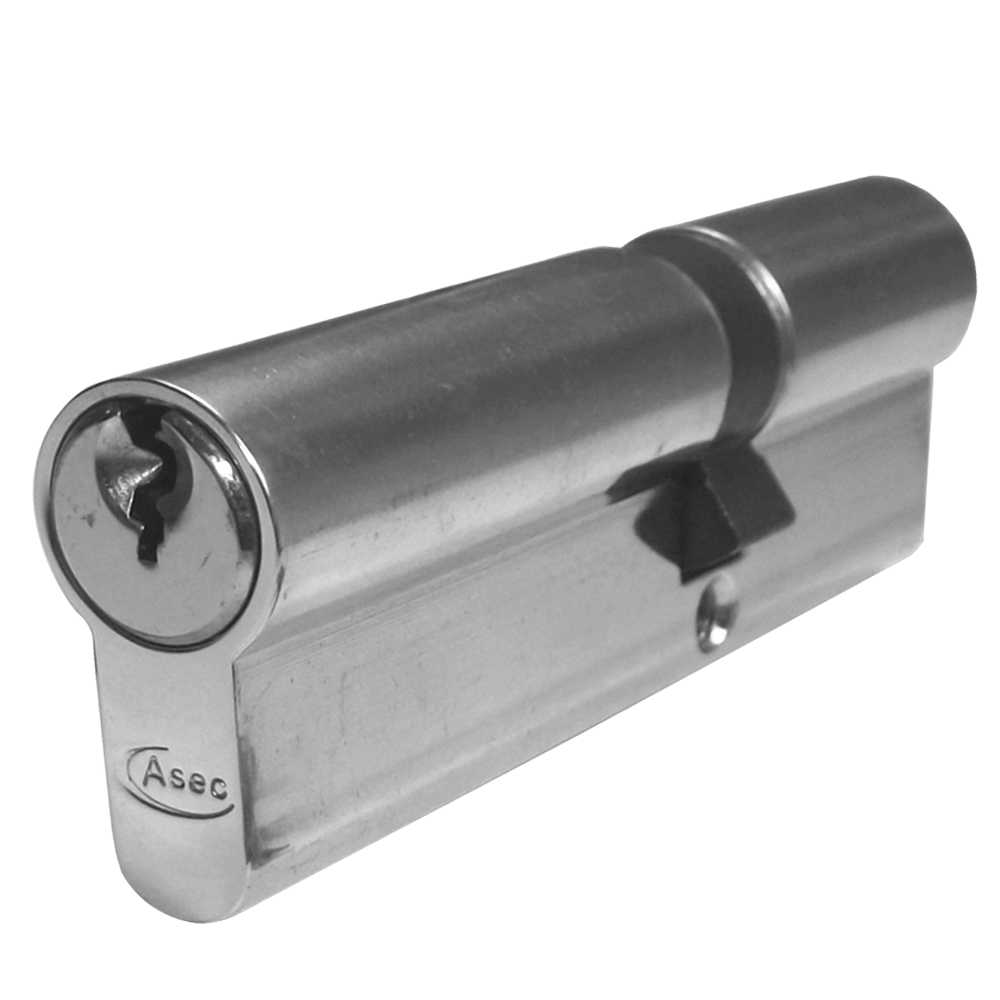 ASEC 5-Pin Euro Double Cylinder 100mm 40/60 35/10/55 Keyed To Differ - Nickel Plated