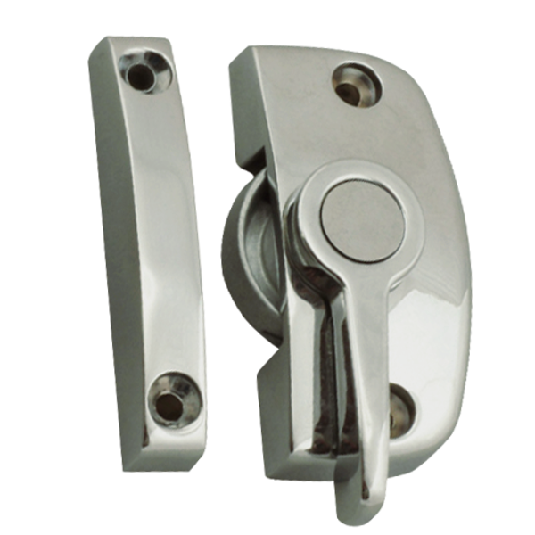 ASEC Window Pivot Lock Non-Locking With 11.5mm Keep - Brushed Silver
