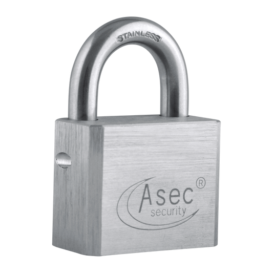 ASEC Open Shackle Padlock with Removable Cylinder Open Shackle - Silver