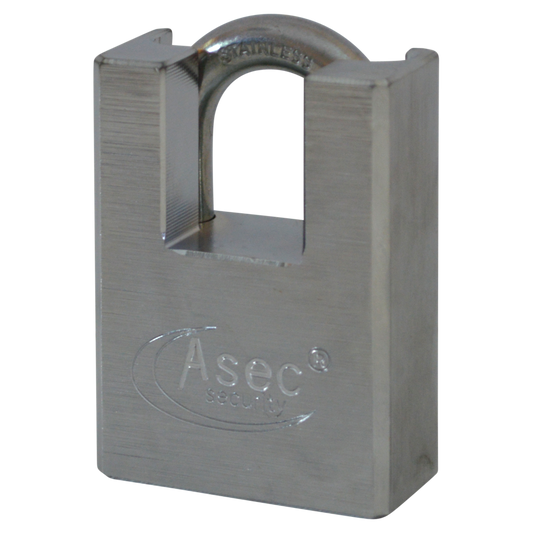 ASEC Closed Shackle Padlock with Removable Cylinder Closed Shackle - Silver