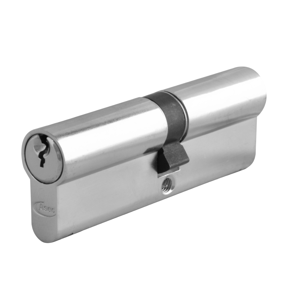 ASEC 6-Pin Euro Double Cylinder 90mm 35/55 30/10/50 Keyed To Differ - Nickel Plated