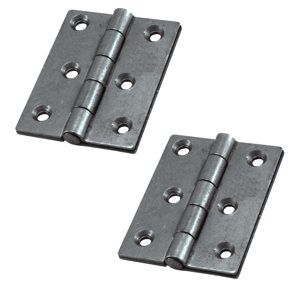 ASEC Double Pressed Steel Butt Hinge 75mm 1 Pair - Satin Chrome