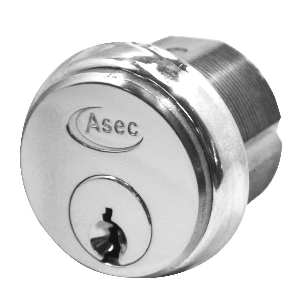 ASEC 5-Pin Screw-In Cylinder Keyed To Differ Single - Satin Chrome