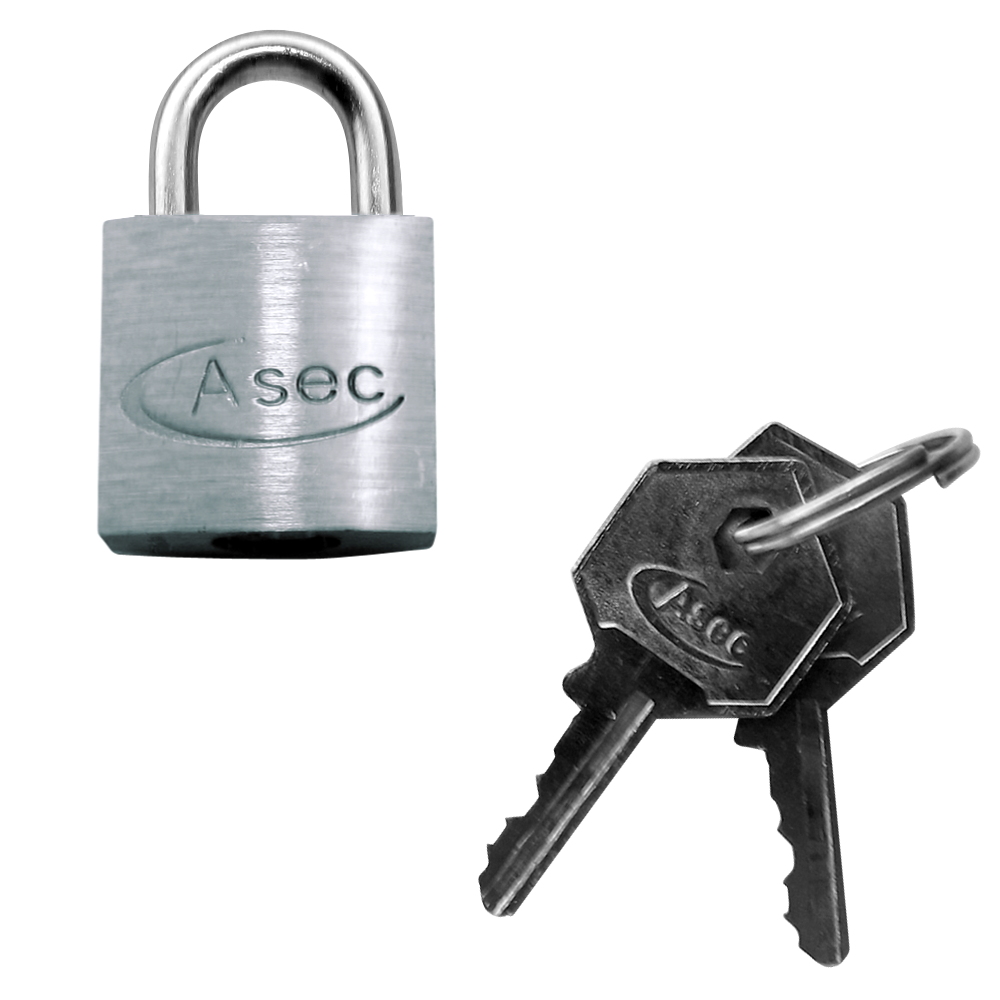 ASEC KD Open Shackle Chrome Finish Padlock 40mm Keyed To Differ Pro