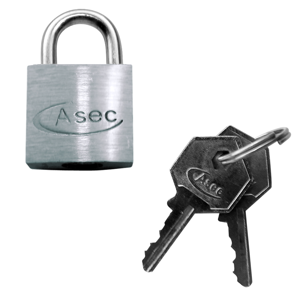 ASEC KD Open Shackle Chrome Finish Padlock 50mm Keyed To Differ Pro