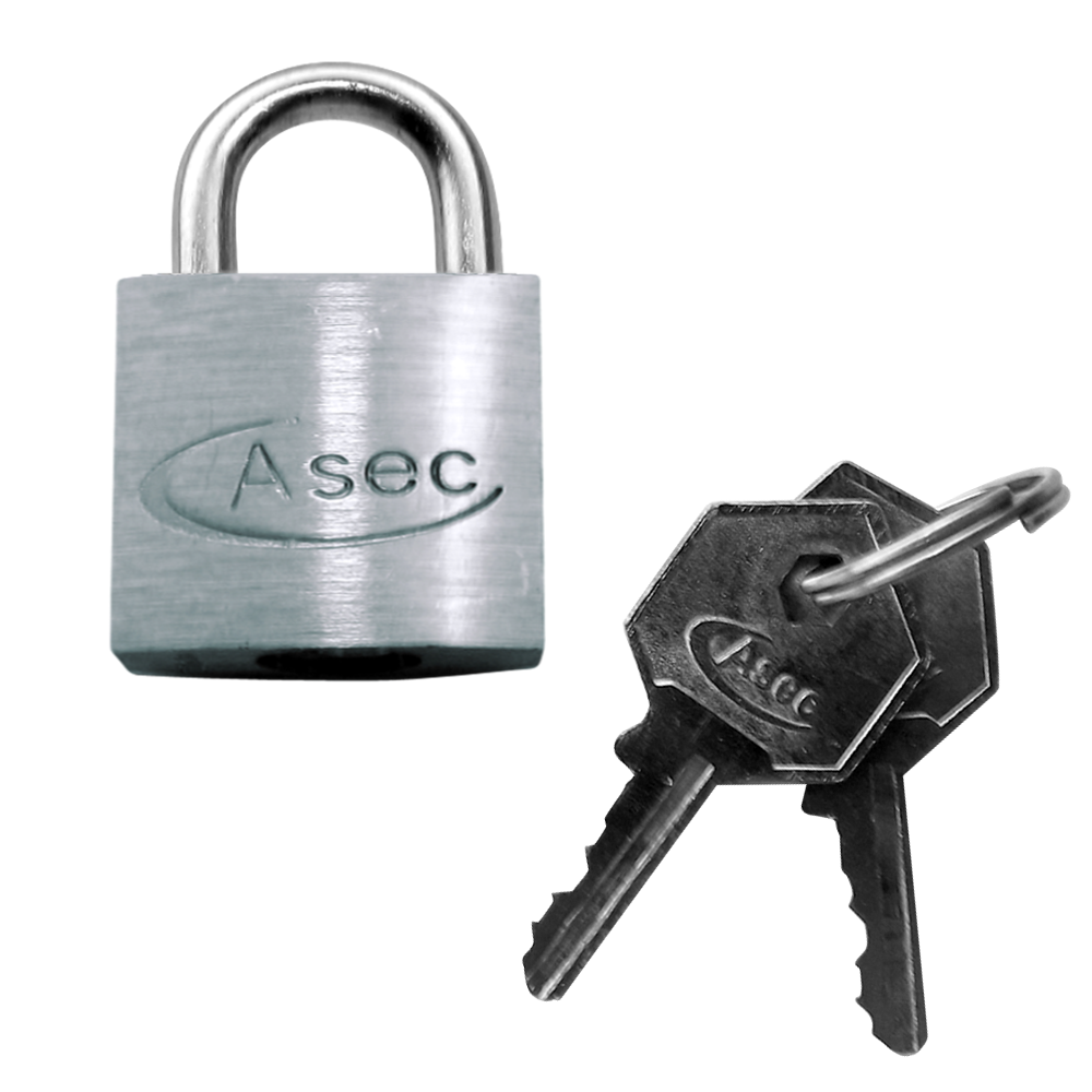 ASEC KD Open Shackle Chrome Finish Padlock 60mm Keyed To Differ Pro