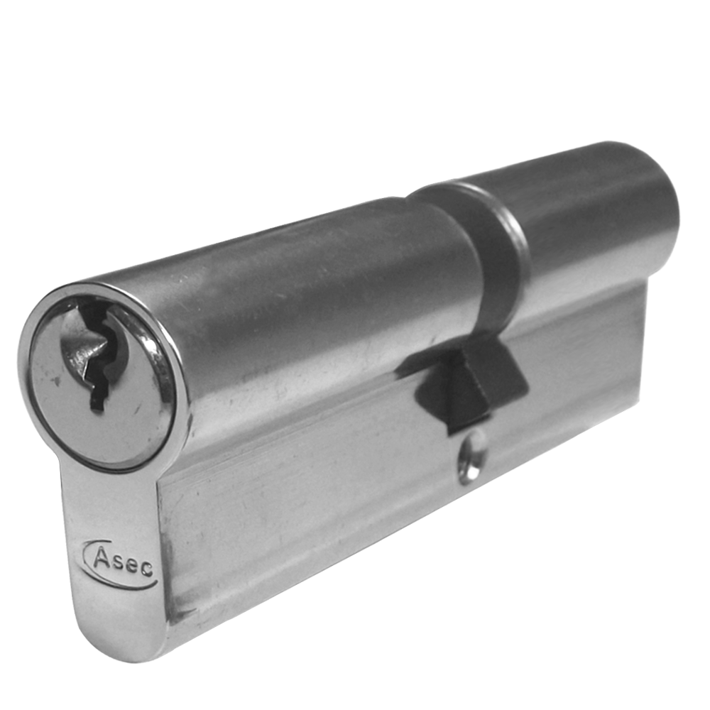 ASEC 5-Pin Euro Double Cylinder 100mm 45/55 40/10/50 Keyed To Differ - Nickel Plated