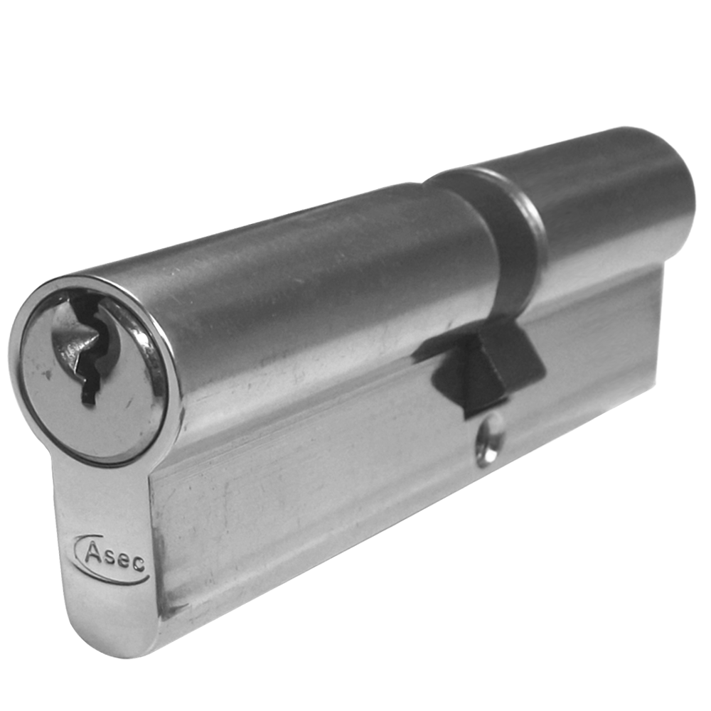 ASEC 5-Pin Euro Double Cylinder 105mm 45/60 40/10/55 Keyed To Differ - Nickel Plated