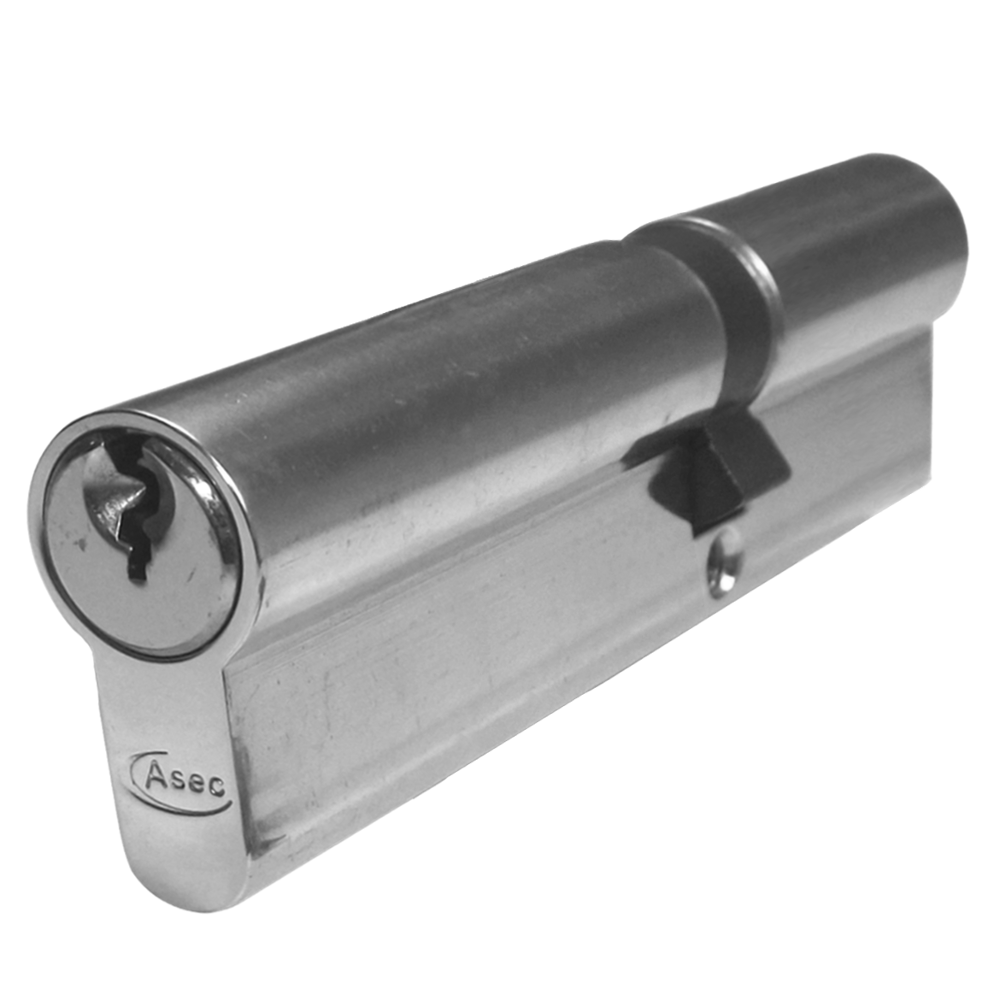 ASEC 5-Pin Euro Double Cylinder 110mm 45/65 40/10/60 Keyed To Differ - Nickel Plated