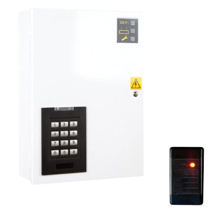 ASEC Access Kit With Integrated Keypad & Proximity Reader 13.8V DC regulated output 1 Amp - White