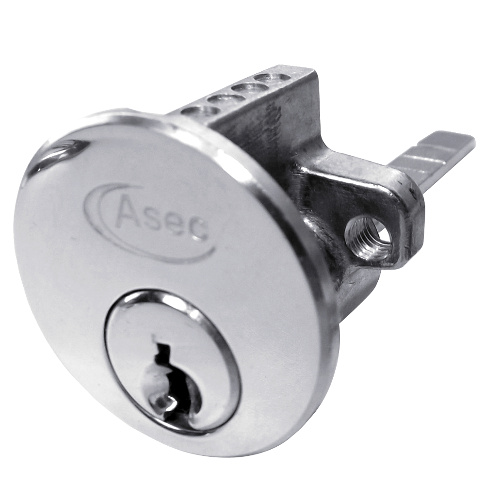 ASEC 5-Pin Rim Cylinder Keyed To Differ - Chrome Plated