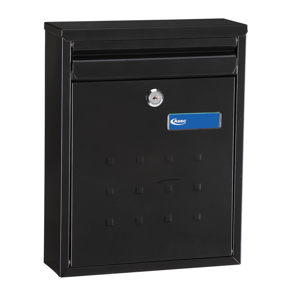 ASEC Modern Post Box Black