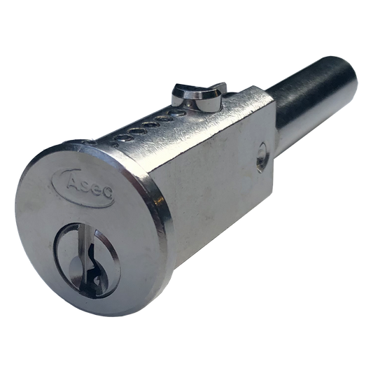 Asec Round Faced Bullet Lock SC Keyed To Differ - Nickel Plated