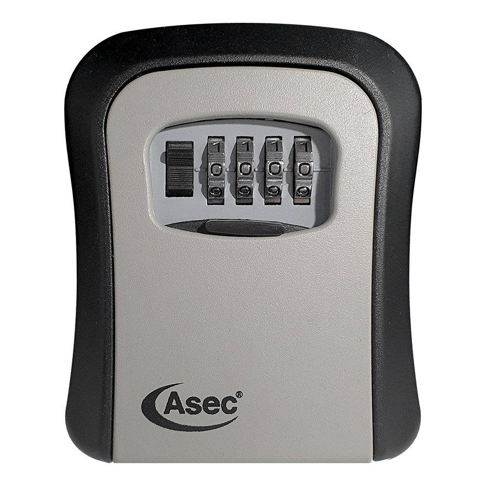 ASEC 4 Wheel Combination Key Safe Black & Silver