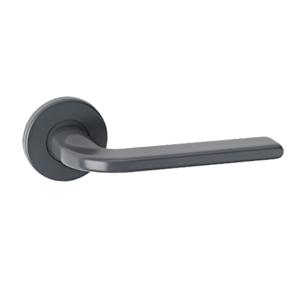 ASEC URBAN Utah Lever on Round Rose Door Furniture Slate Grey