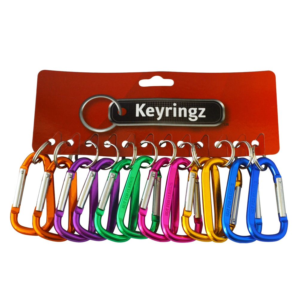ASEC Metal Carabiner Key Ring Large - Assorted Colours