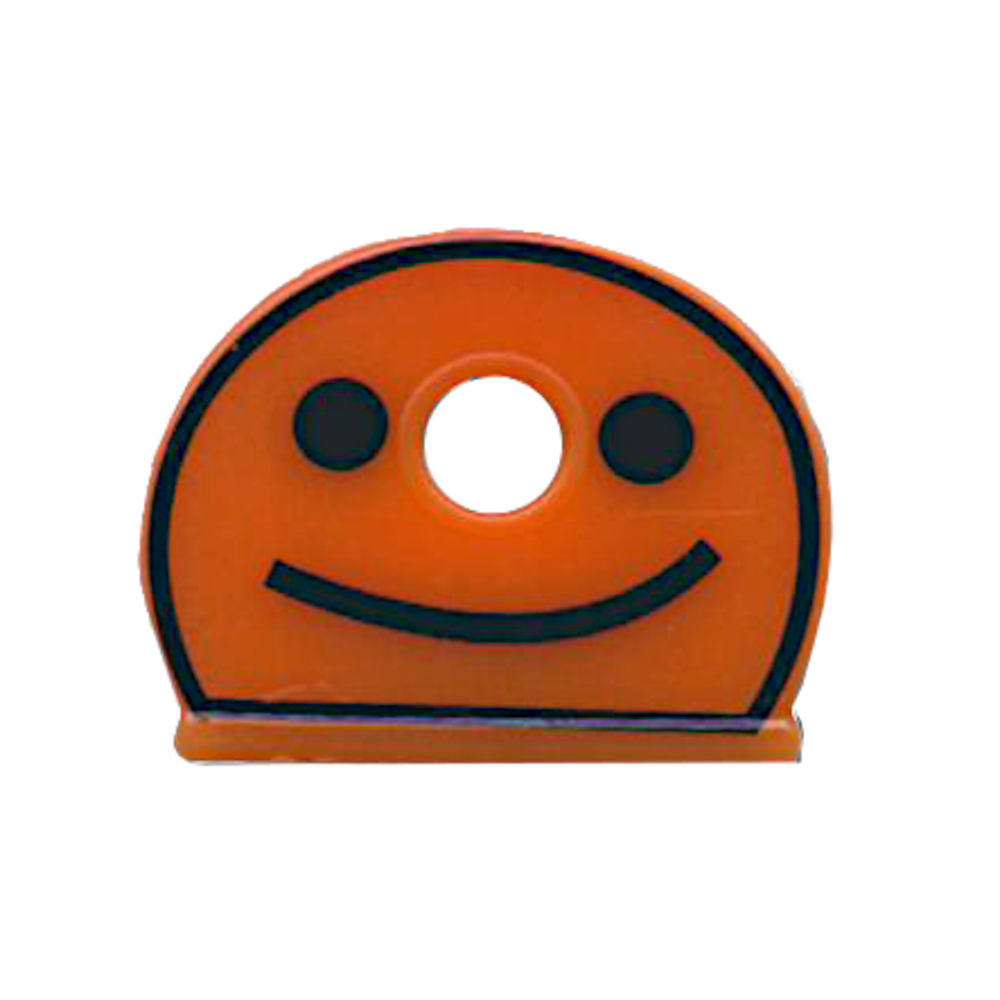 ASEC Smiley Face Half Moon Key Caps Box of 200 - Assorted Colours