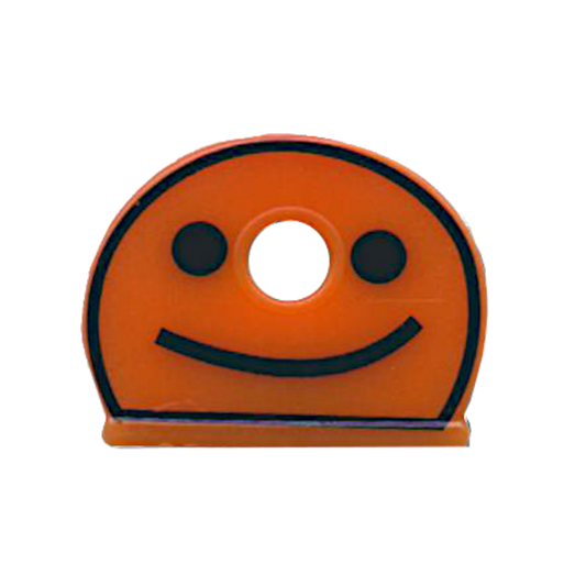 ASEC Smiley Face Half Moon Key Caps Box of 200 - Assorted Colours