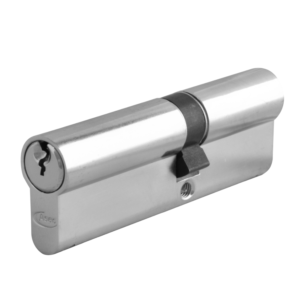 ASEC 6-Pin Euro Double Cylinder 95mm 40/55 35/10/50 Keyed To Differ - Nickel Plated
