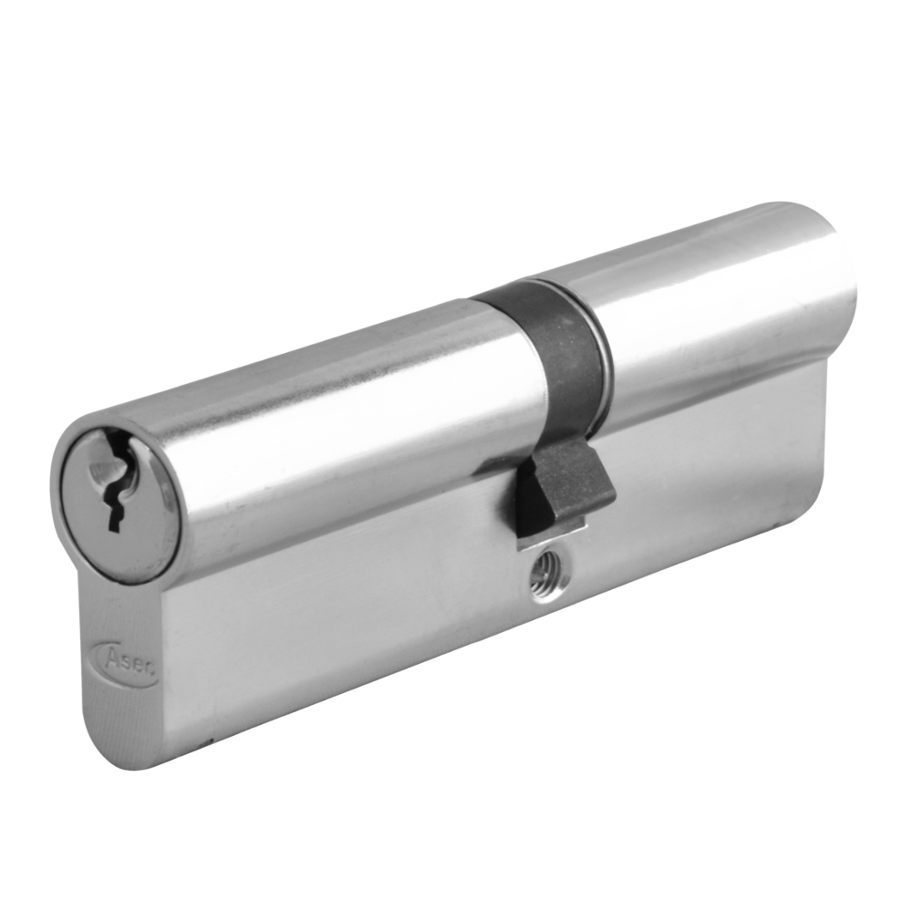 ASEC 6-Pin Euro Double Cylinder 100mm 45/55 40/10/50 Keyed To Differ - Nickel Plated