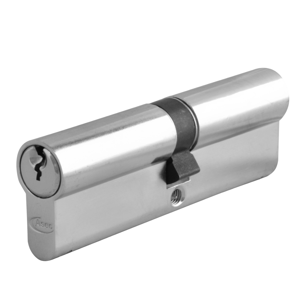 ASEC 6-Pin Euro Double Cylinder 100mm 50/50 45/10/45 Keyed To Differ - Nickel Plated
