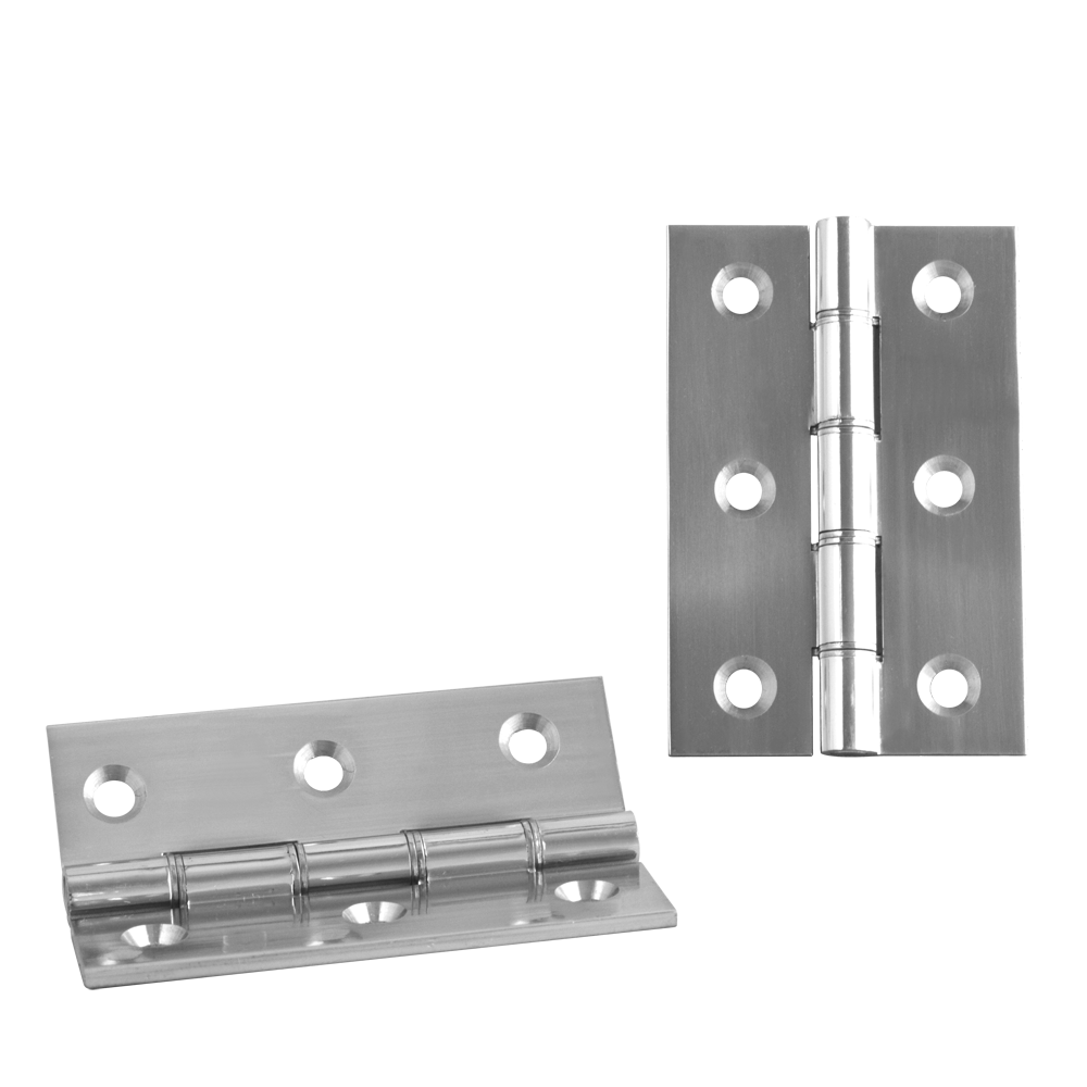 ASEC Double Steel Washer Hinge 75mm X 50mm X 2.50mm - Chrome Plated