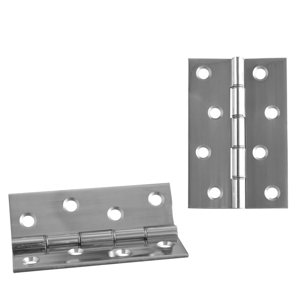 ASEC Double Steel Washer Hinge 102mm X 67mm X4mm - Chrome Plated