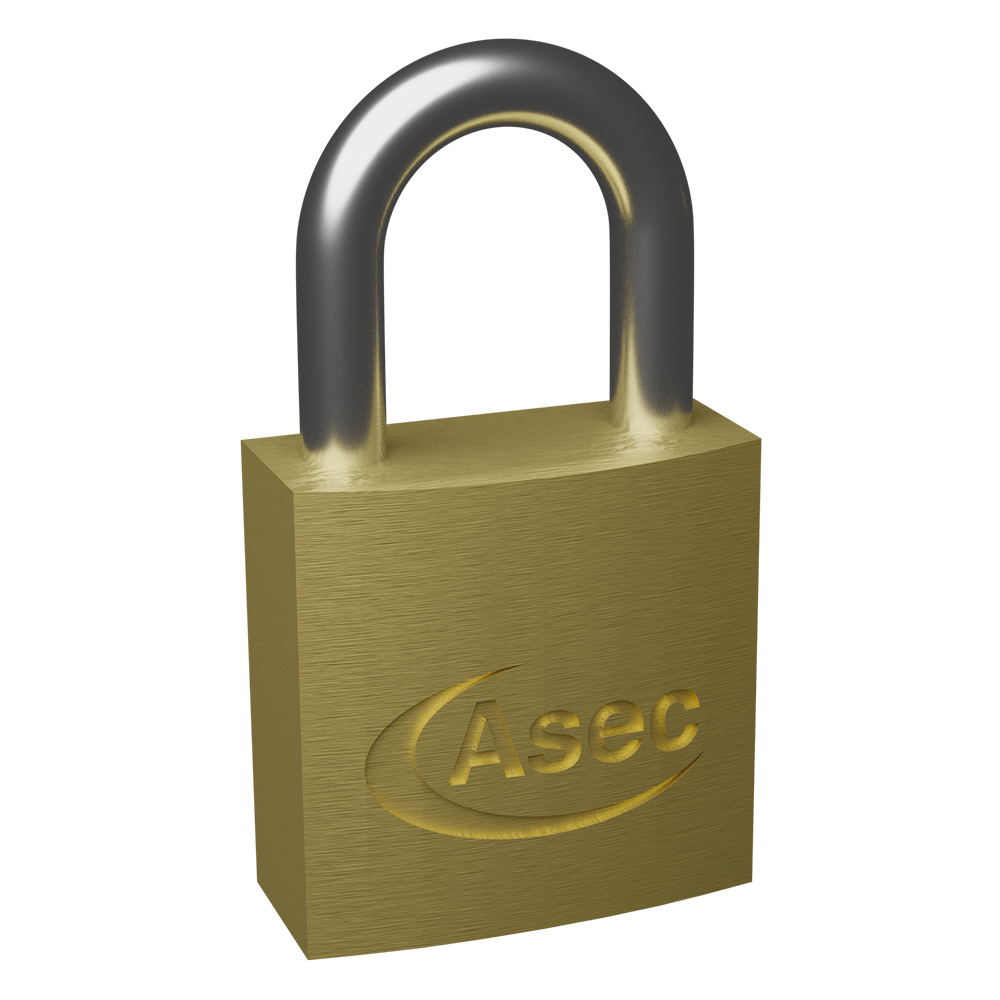 ASEC KD Open Shackle Brass Padlock 20mm Keyed To Differ Pro