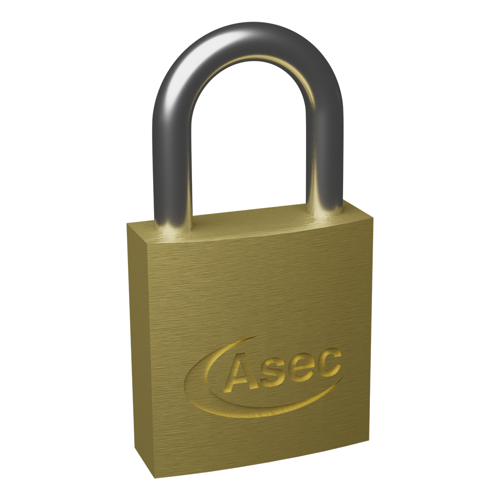 ASEC KD Open Shackle Brass Padlock 25mm Keyed To Differ Pro