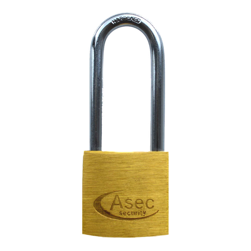 ASEC KA Long Shackle Brass Padlock 30mm Keyed Alike To CX