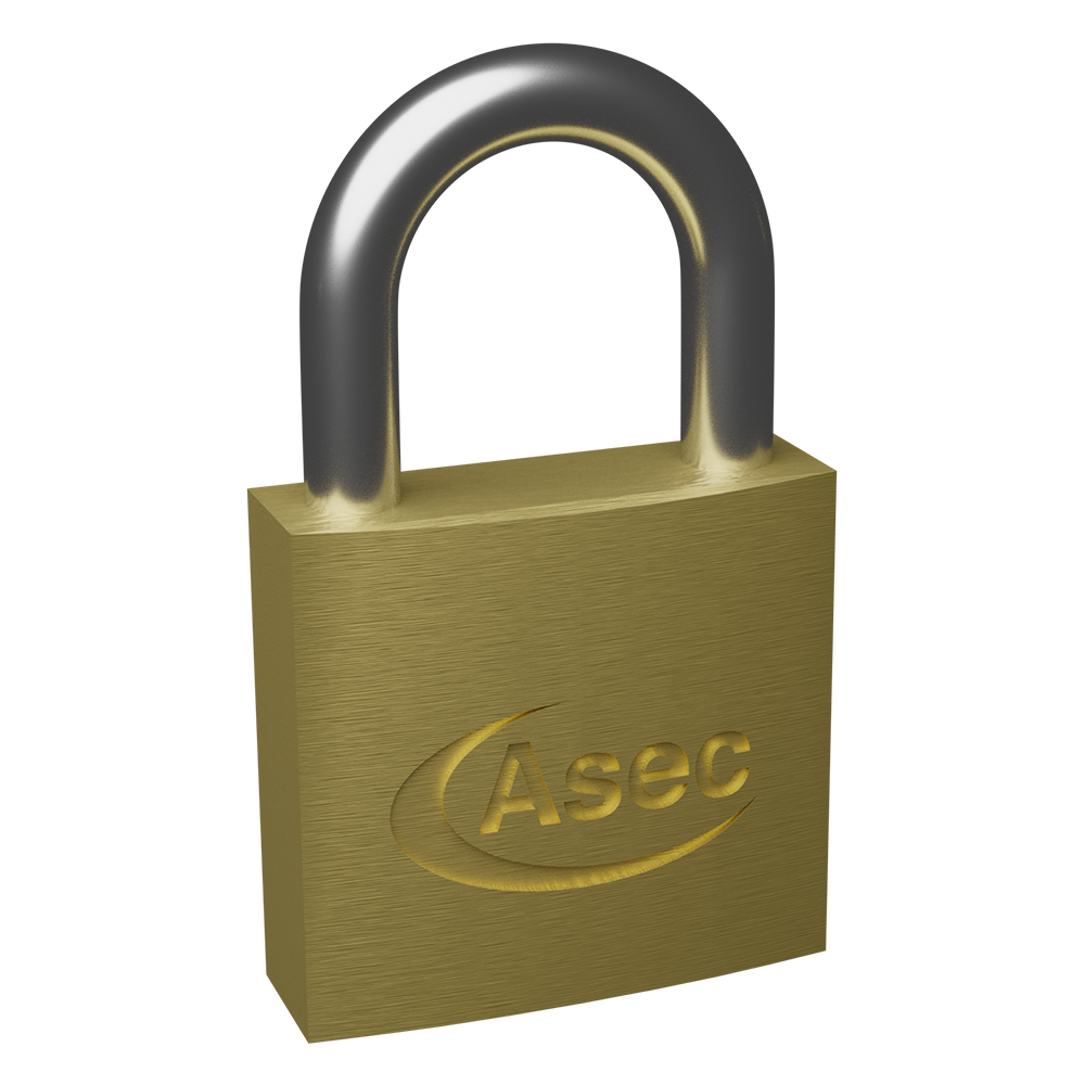 ASEC KA Open Shackle Brass Padlock 30mm Keyed Alike `I`