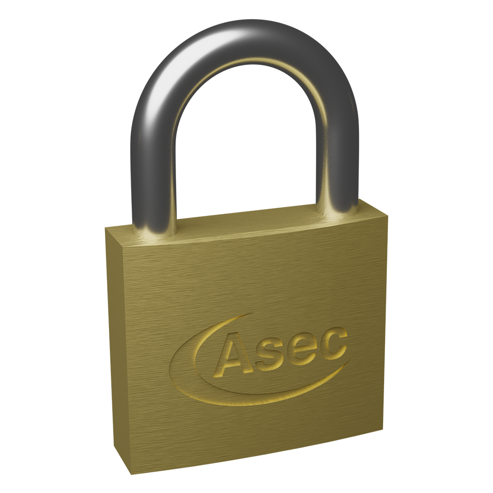 ASEC KA Open Shackle Brass Padlock 35mm Keyed Alike `D`