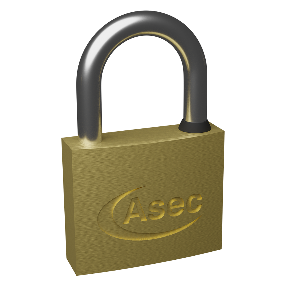 ASEC KA Open Shackle Brass Padlock 40mm Keyed Alike `L`