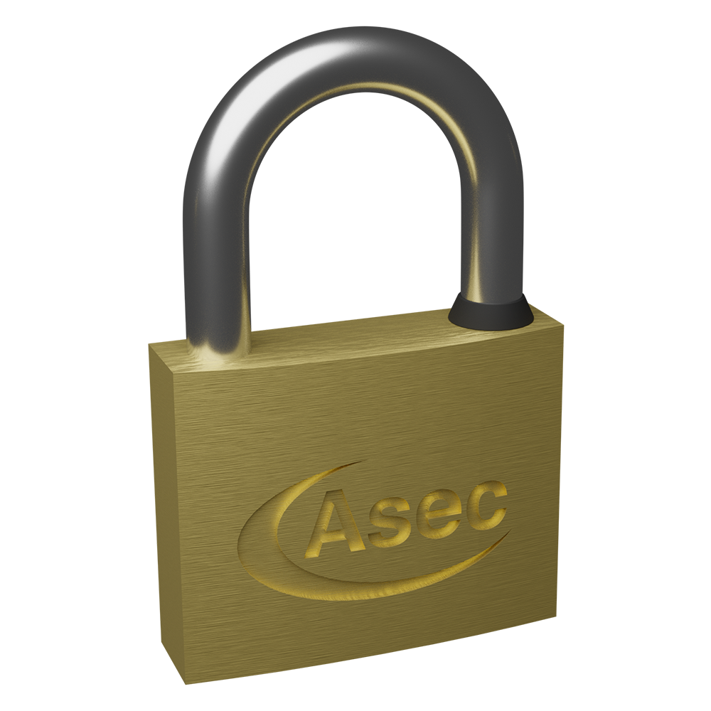 ASEC KD Open Shackle Brass Padlock 45mm Keyed To Differ Pro