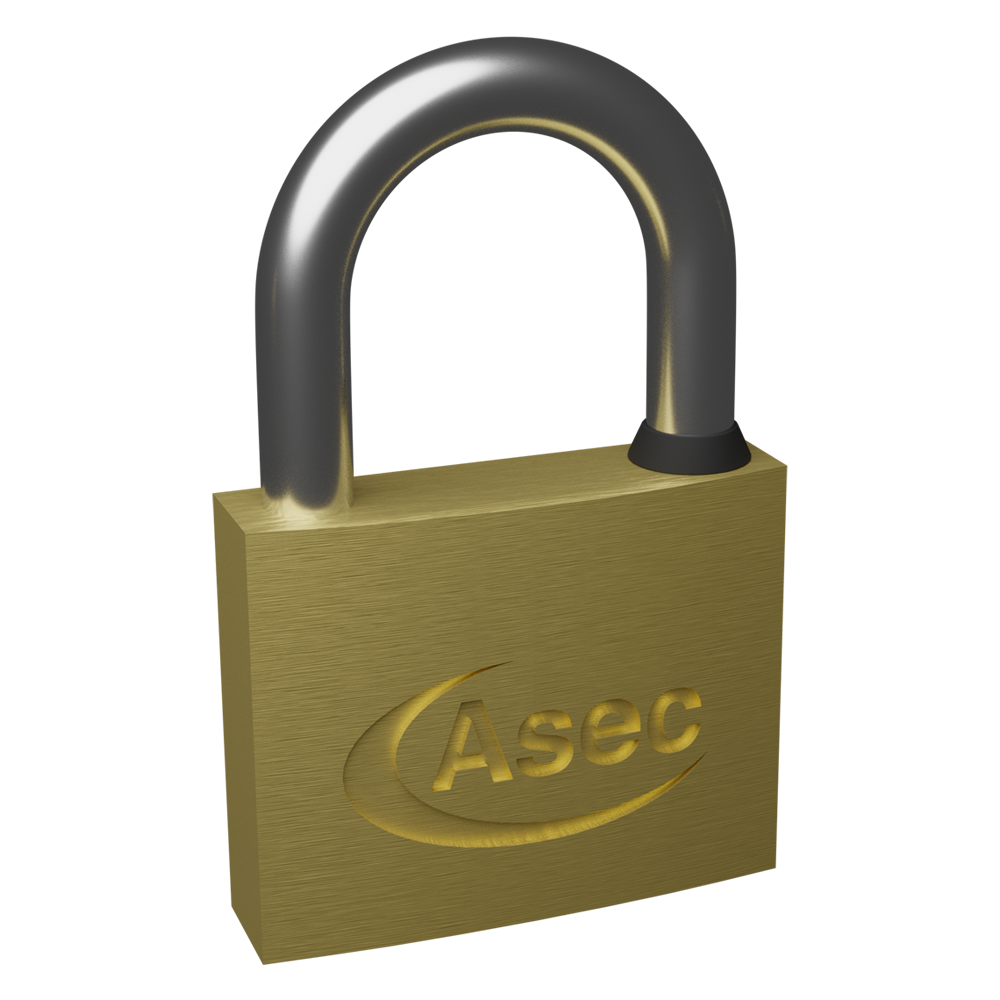 ASEC KA Open Shackle Brass Padlock 50mm Keyed Alike `M`